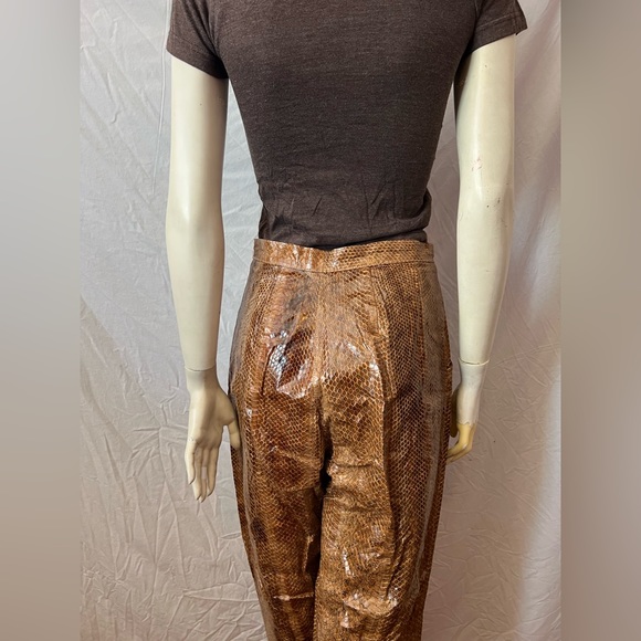 Vintage 80’s real snake skin Elodia high waisted whip snake leather pants - Picture 7 of 16